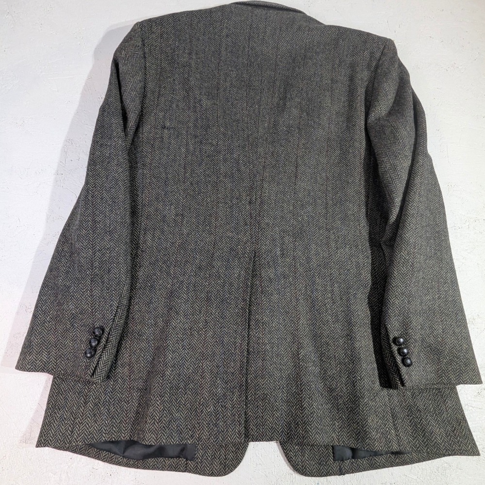 Clark 100% Wool Herringbone Blazer 48L Gray Brown - Picture 13 of 16